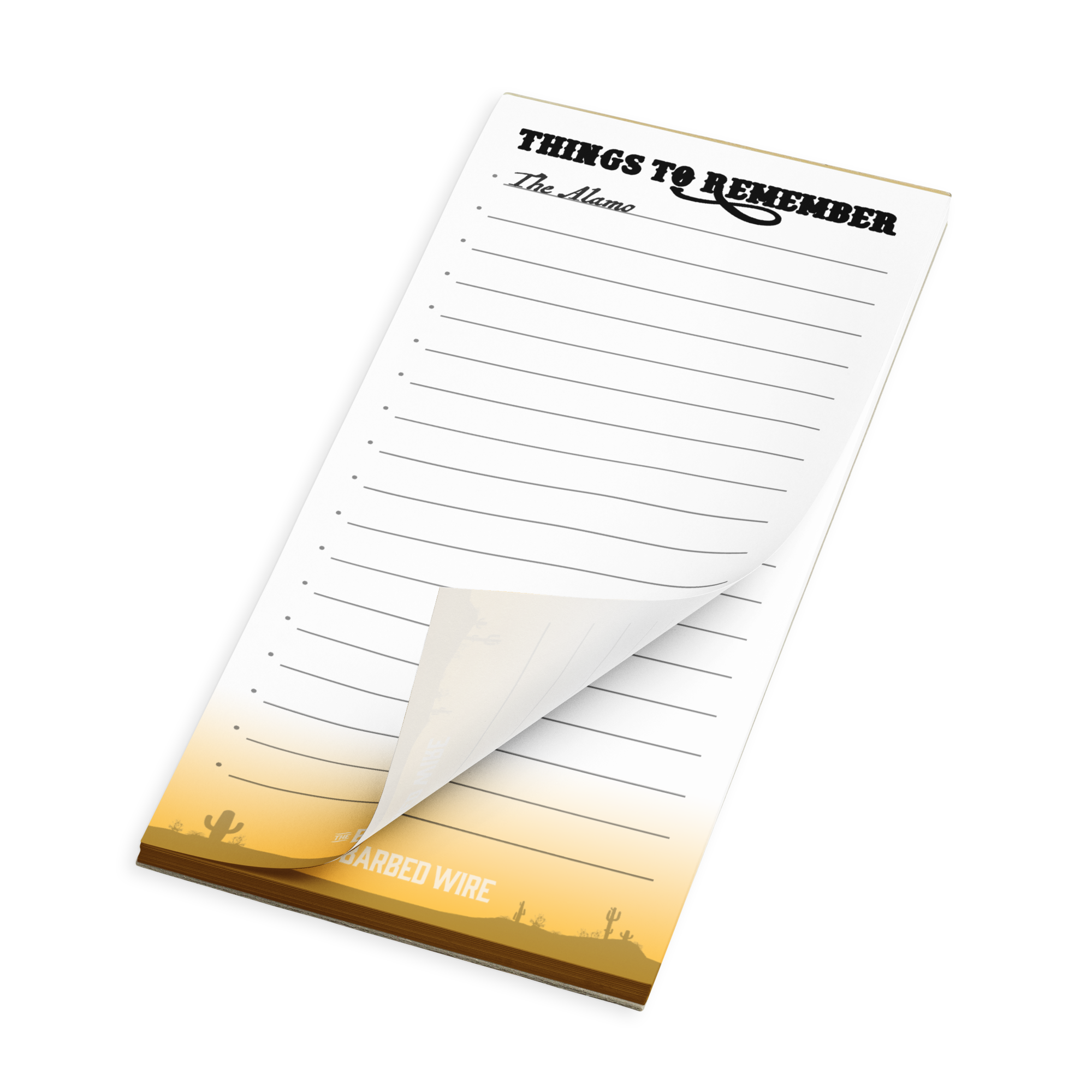 Things to Remember Notepad - The Barbed Wire